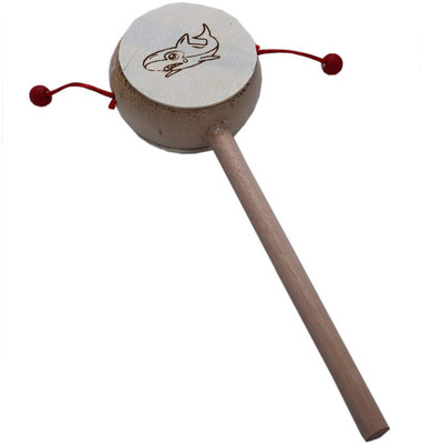 

Sri Balajee Set of 2 | Beautiful Handcrafted Wooden Damru Toy - Kid's Musical Instrument | Best Gift Idea | Fun Stuff for Kids(Brown)