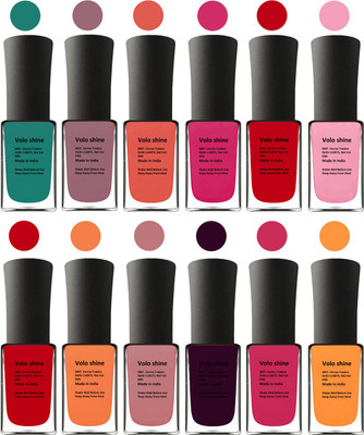 

Aroma Care Green Nail Polish Combo 1106201601 Green, Brown, Orange, Pink, Purple, Red, Red, Orange, Pink, Red, Purple, Pink(Pack of 12)