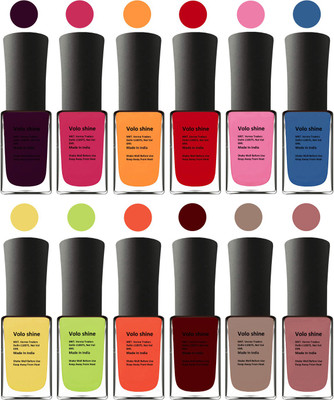 

Aroma Care Blue Nail Polish Combo 17061613 Red, Blue, Magenta, Yellow, Neon Green, Nude(Pack of 12)