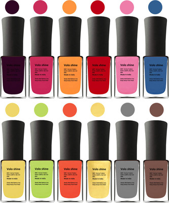 

Aroma Care Purple Nail Polish Combo 17061615 Red, Blue, Magenta, Yellow, Neon Green, Silver, Golden(Pack of 12)