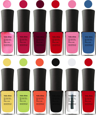 

Aroma Care Base Coat Nail Polish Combo 1806201608 Peach, Orange, Mauve, Pink, Peach, Pink, Yellow, Blue, Magenta, Yellow, Orange, Neon Green(Pack of 12)
