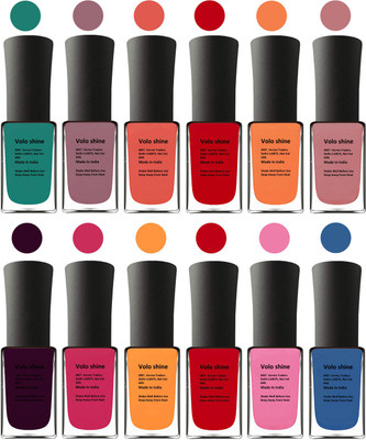 

Aroma Care Pink Nail Paint Combo 1106201612 Green, Brown, Orange, Red, Orange, Pink, Red, Purple, Pink, Yellow, Blue, Magenta(Pack of 12)