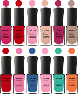 

Aroma Care Green Nail Polish Combo 1306201623 Pink, Purple, Red, Pink, Peach, Pink, Yellow, Blue, Magenta, Light Pink, Green, Orange(Pack of 12)