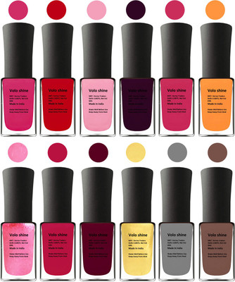 

Aroma Care Pink Nail Polish Combo 1306201615 Pink, Purple, Red, Red, Purple, Pink, Peach, Orange, Mauve, Silver, Golden, Orange(Pack of 12)