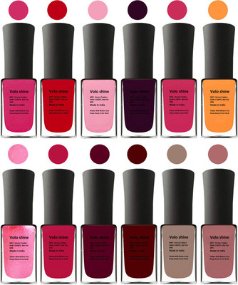 

Aroma Care Orange Nail Polish Combo 1306201613 Pink, Purple, Red, Red, Purple, Pink, Peach, Orange, Mauve, Red, Nude, Peach(Pack of 12)