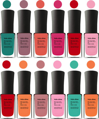 

Aroma Care Pink Nail Paint Combo 1106201606 Green, Brown, Orange, Pink, Purple, Red, Red, Orange, Pink, Light Pink, Green, Orange(Pack of 12)