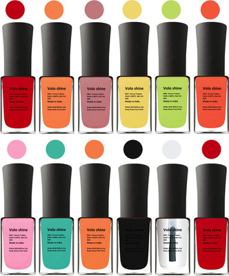 

Aroma Care Black Nail Polish Combo 1406201624 Multicolor(Pack of 12)