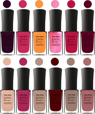 

Aroma Care Orange Nail Polish Combo 17061604 Red, Peach, Mauve, Pink, Blue, Nude(Pack of 12)