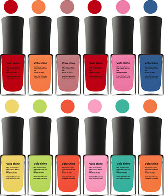 

Aroma Care Green Nail Polish Combo 1406201619 Multicolor(Pack of 12)