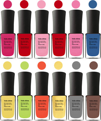 

Aroma Care Orange Nail Polish Combo 1306201630 Pink, Purple, Red, Yellow, Blue, Magenta, Yellow, Orange, Neon Green, Silver, Golden, Orange(Pack of 12)
