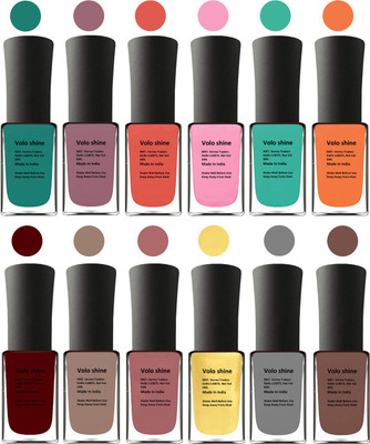 

Aroma Care Purple Nail Art Combo 1106201645 Green, Brown, Orange, Light Pink, Green, Orange, Red, Nude, Peach, Silver, Golden, Orange(Pack of 12)