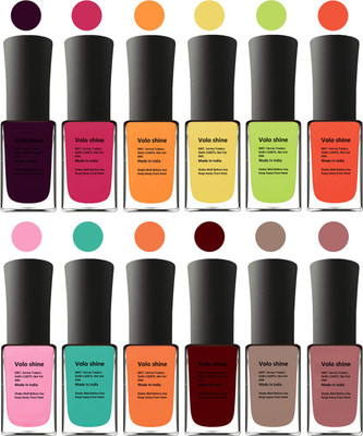 

Aroma Care Blue Nail Polish Combo 17061616 Red, Yellow, Neon Green, Light Pink, Nude(Pack of 12)