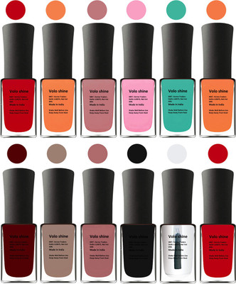 

Aroma Care Black Nail Polish Combo 1406201626 Multicolor(Pack of 12)