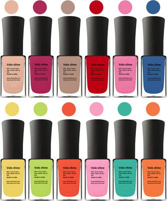 

Aroma Care Green Nail Polish Combo 1806201616 Peach, Orange, Mauve, Pink, Peach, Pink, Yellow, Blue, Magenta, Yellow, Orange, Neon Green(Pack of 12)