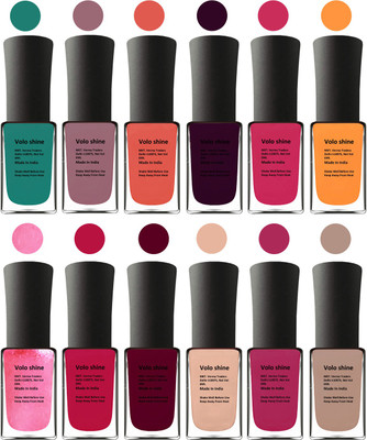 

Aroma Care Pink Nail Paint Combo 1106201618 Green, Brown, Orange, Red, Purple, Pink, Peach, Orange, Mauve, Pink, Peach, Pink(Pack of 12)