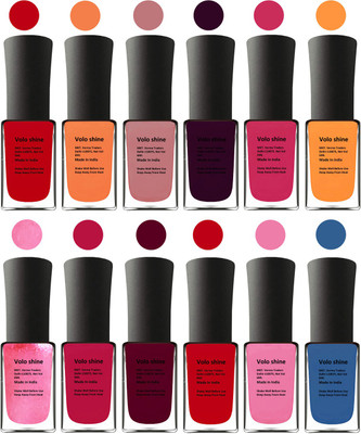

Aroma Care Blue Nail Polish Combo 1406201602 Multicolor(Pack of 12)