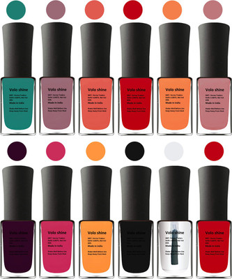 

Aroma Care Orange Nail Paint Combo 1106201616 Green, Brown, Orange, Red, Orange, Pink, Red, Purple, Pink, Base Coat, Black, Red(Pack of 12)