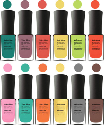 

Aroma Care Pink Nail Paint Combo 1106201642 Green, Brown, Orange, Yellow, Orange, Neon Green, Light Pink, Green, Orange, Silver, Golden, Orange(Pack of 12)