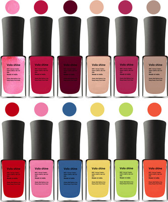 

Aroma Care Green Nail Polish Combo 1806201601 Peach, Orange, Mauve, Pink, Peach, Pink, Yellow, Blue, Magenta, Yellow, Orange, Neon Green(Pack of 12)