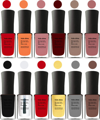 

Aroma Care Red Nail Polish Combo 1406201628 Multicolor(Pack of 12)