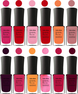

Aroma Care Orange Nail Polish Combo 1306201601 Pink, Purple, Red, Red, Orange, Pink, Red, Purple, Pink, Peach, Orange, Mauve(Pack of 12)