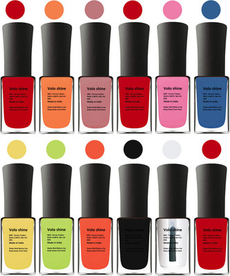 

Aroma Care Black Nail Polish Combo 1406201621 Multicolor(Pack of 12)