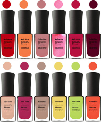 Aroma Care Yellow Nail Polish Combo 1406201609 Multicolor(Pack of 12)