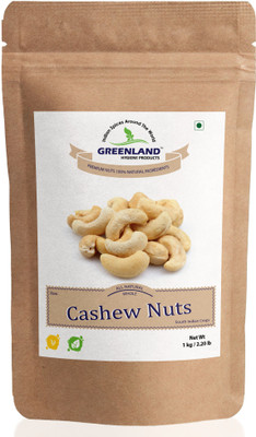 GREENLAND HYGIENE PRODUCTS Whole Kaju Cashews(1 kg, Pouch)