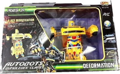 

Collectionmart rechargeable Bumblebee Transformer Radio control car (Yellow)(Yellow)