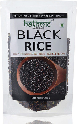 

hathmic Wild Black Rice, 500g Black Wild Rice (Small Grain, Raw)(500 g)