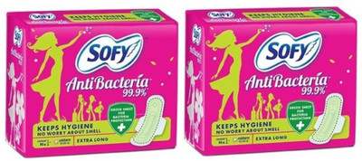 

Sofy ANTI BACTERIA EXTRA LONG SANITARY PAD, ( 15 PADS PACK ) Sanitary Pad(Pack of 2)