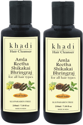 

Khadi Amla, Reetha, Shikakai & Bhringraj SLS-Paraben free Herbal hair Shampoo/Cleanser(420)
