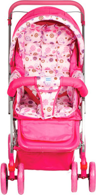 

MeeMee Baby Pram with Adjustable Seating Positions and Reversible Handle (Red) Pram(3, Red)