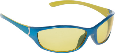 

Vast Special Night Driving Biking 7 Layer Anti Glare Wrap Around Style Premium Cycling Goggles(Blue, Yellow)