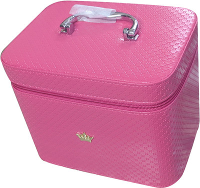 

Cameleon Faux Leather Pink Design Vanity Box Makeup & Jewellery Vanity Box(Pink)