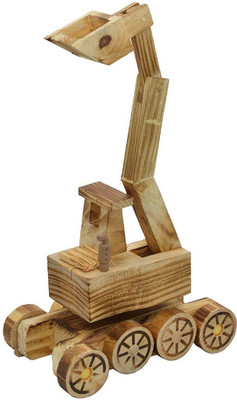 

Sri Balajee Handcrafted Natural Colored Wooden Toys for Baby(Brown)