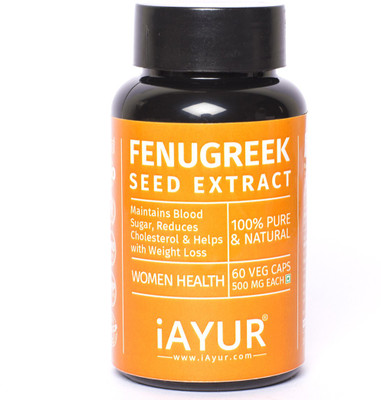 

iAYUR Fenugreek (Methi) Extract Tested & Certified 100% Potent, Pure & Safe 500 Mg(60 No)