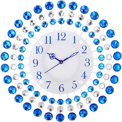 Urban Vibe Analog 36 cm X 8 cm Wall Clock(Blue, With Glass) at flipkart