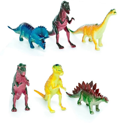 

infinite Dinosaurs Animals Plastic Toys for Kids ( 6 Pcs. Pack ) (Multicolor)(Multicolor)