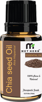 

metherb Chia Seed Oil with Dropper 100% Natural Pure Undiluted Uncut Essential Oil(15 ml)