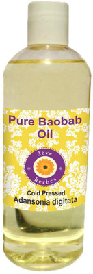 

Deve Herbes Pure Baobab Oil (Adansonia digitata) 100% Natural Therapeutic Grade Cold Pressed(200 ml)