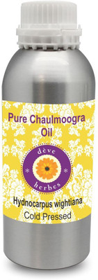 

Deve Herbes Pure Chaulmoogra Oil (Hydnocarpus wightiana) 100% Natural Therapeutic Grade Cold Pressed(1250 ml)