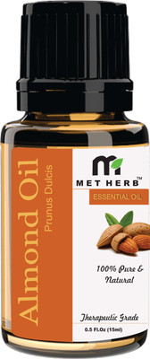 

metherb Almond Oil 100% Pure & Cold Pressed Almond Oil For Face,Hair & Skin(15 ml)
