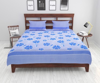 Lomak 151 TC Polycotton Double Printed Flat Bedsheet(Pack of 1, Multicolor)