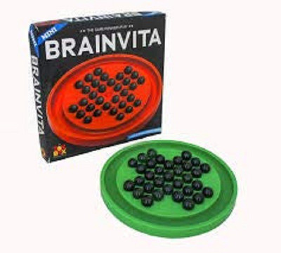 

Unborn Kids Mandi Mind Challenging Super Quality Brainvita Board Game Marbles for Kids Brain Development Board Game