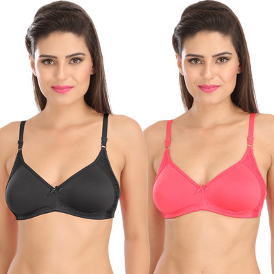 SONA M1005 Everyday Seamless Full Support Side Lace Women T-Shirt Non Padded Bra(Multicolor)