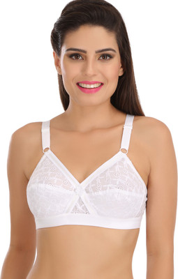 SONA by SONA Cross Chiken Women Full Coverage Non Padded Bra(White)