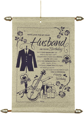 

Natali Traders Husband Birthday Scroll Card Greeting Card(Multicolor, Pack of 1)