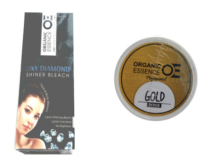 

Organic Essence Oxy Diamond Shiner Bleach For Face & Body-190gm & Scrub:Gold-500g.(Set of 1)