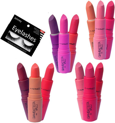 

jenney Eyelashes & Giambattista Valli matte Lipstick (pack of 12)(Set of 13)